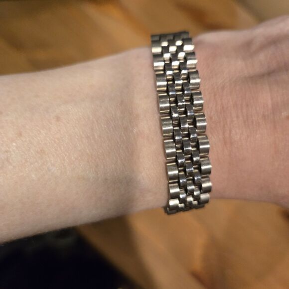 Stainless Steel Presidential Jubilee Style Bracelet Mens Unisex, 7" - Picture 4 of 8